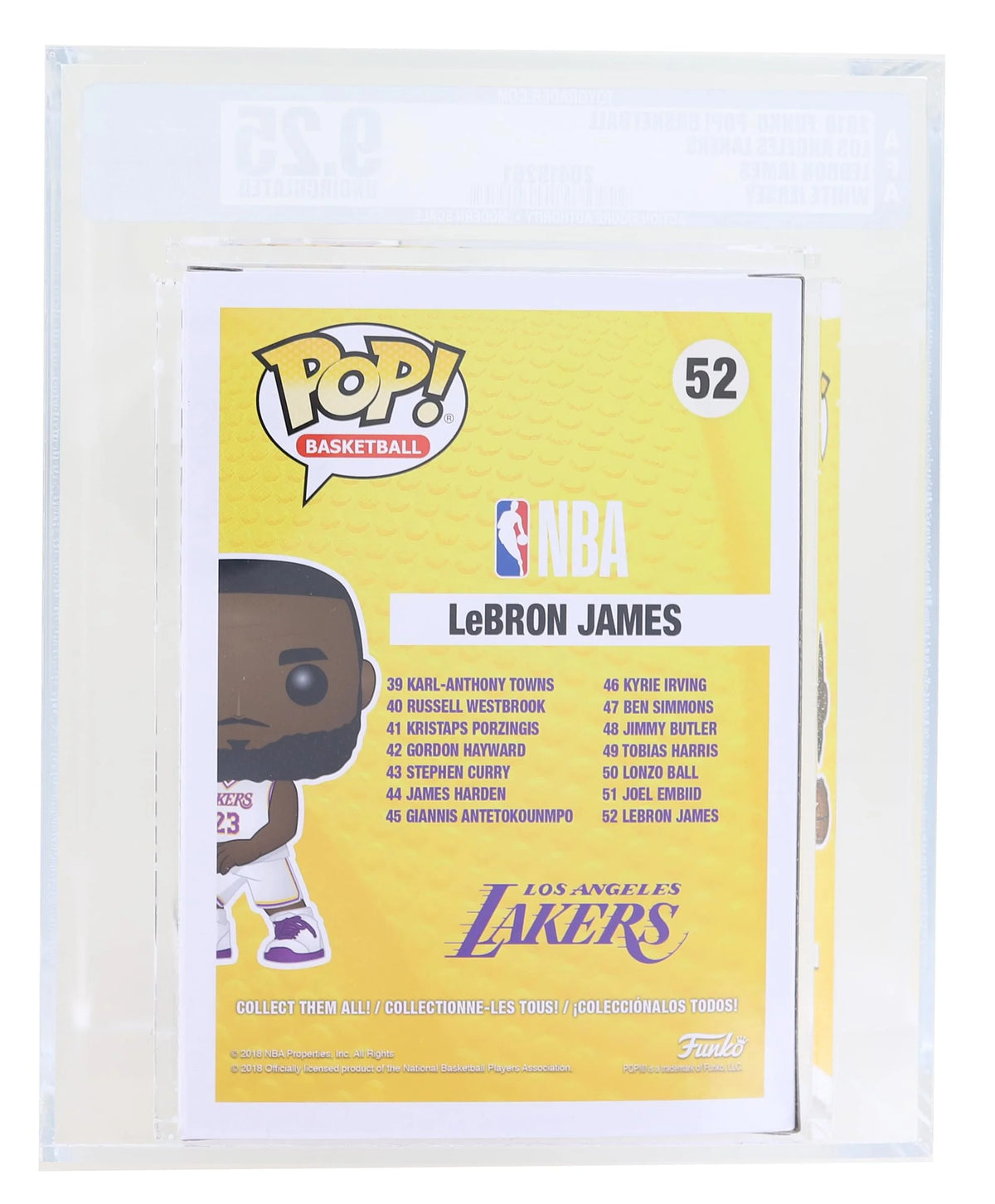 LA Lakers NBA Funko POP Vinyl Figure Lebron James White Jersey T367309