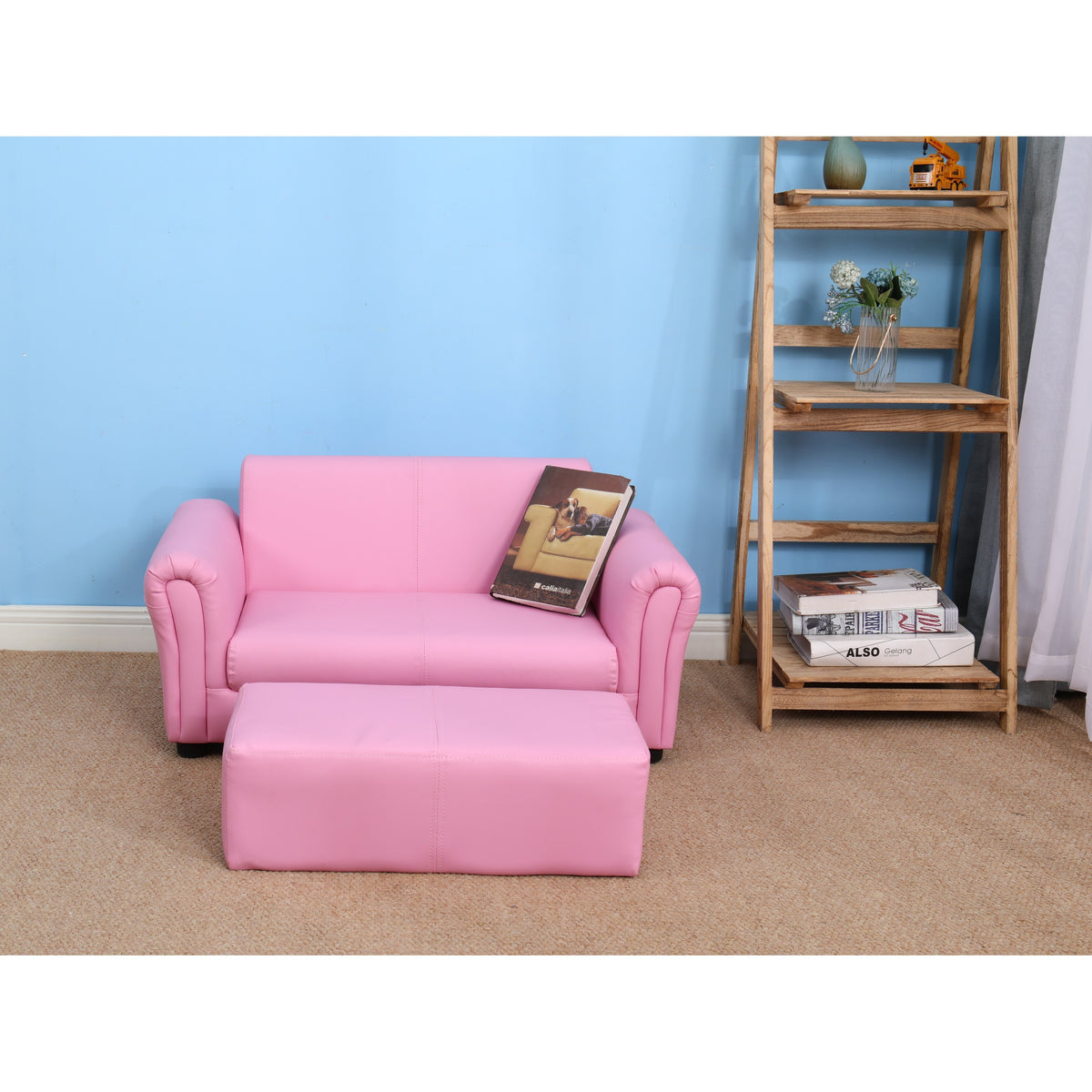 Pink Kids PU Sofa D41044