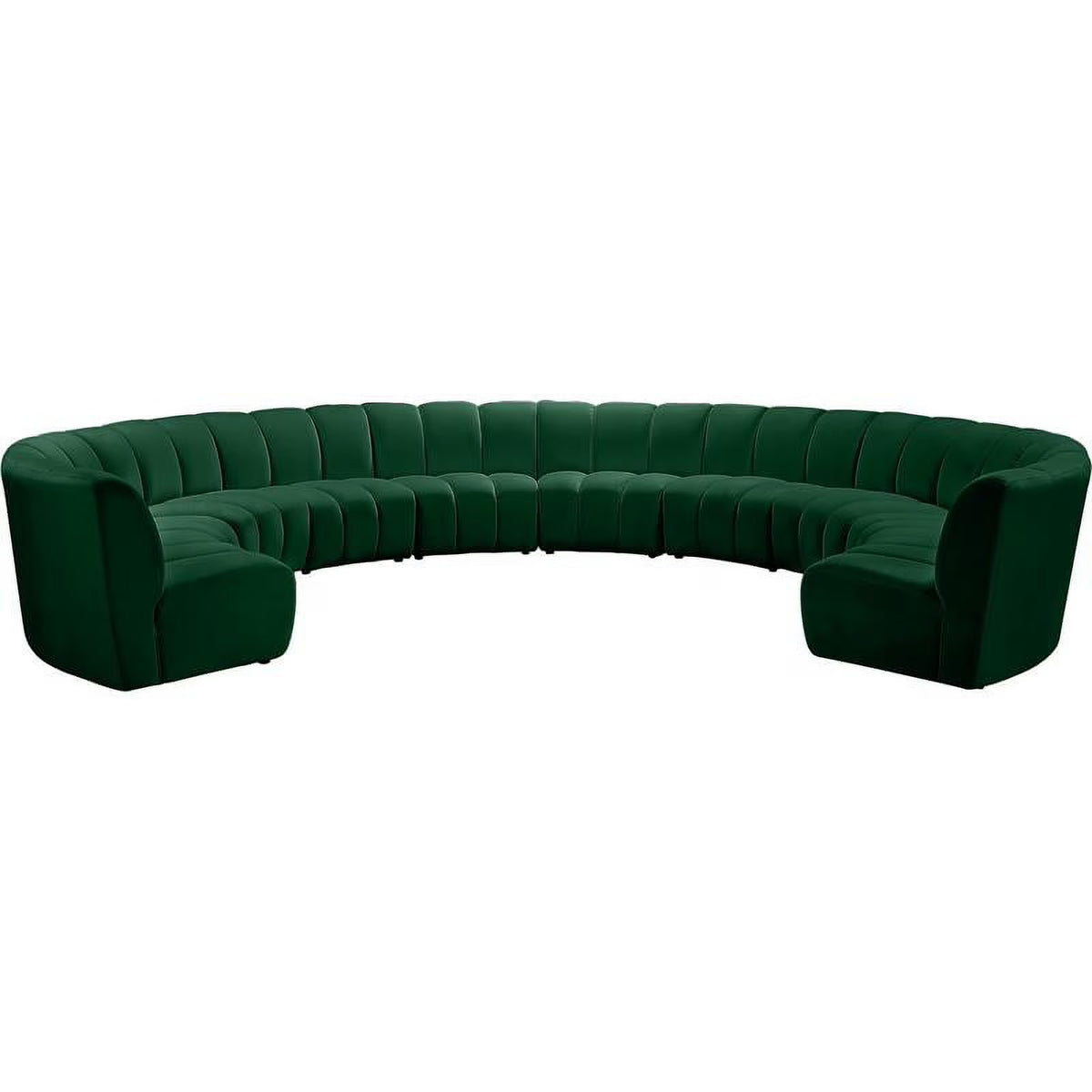 Green Velvet Modular Sectional T430835