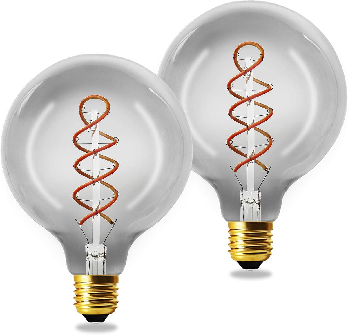 12 Pack Dimmable LED Edison Bulbs, E12 Base, 3W, Warm White 2200K, Amber Glass, Candle Bulb O95223