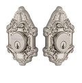 Victorian Plate Double Cylinder Deadbolt in Satin Nickel I90260