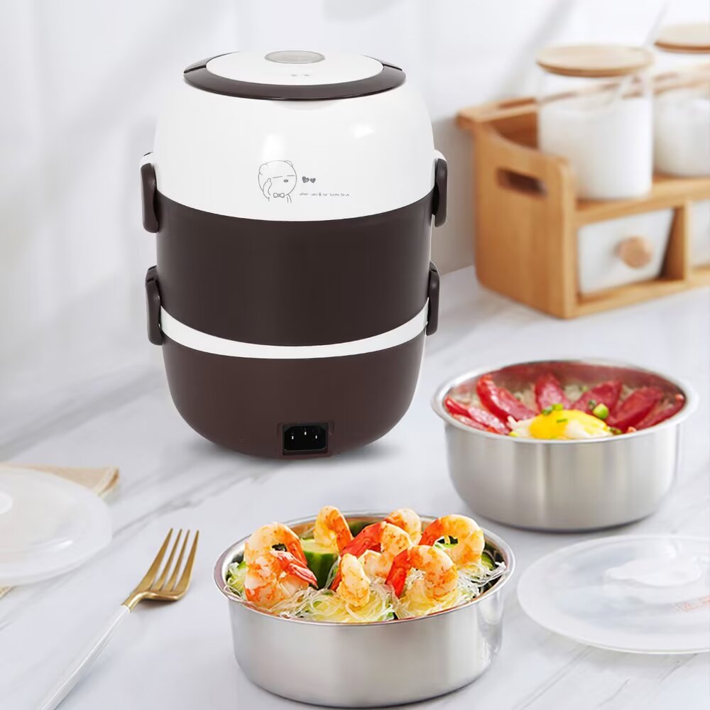 3 Layers 2L Electric Lunch Box Rice Cooker Stainless Steel P910842