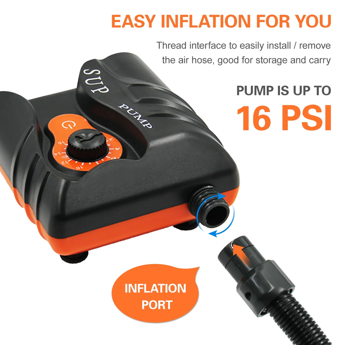 16 PSI Electric Air Pump with 6 Nozzles Y931
