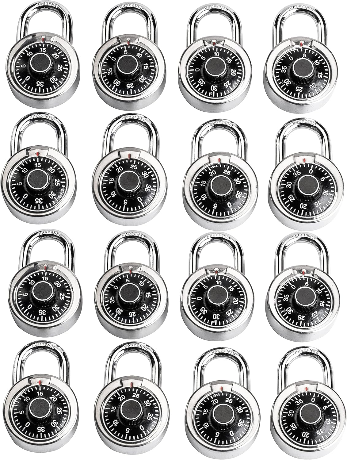 Combination Lock, 2 in. Wide, Pack of 16 J434