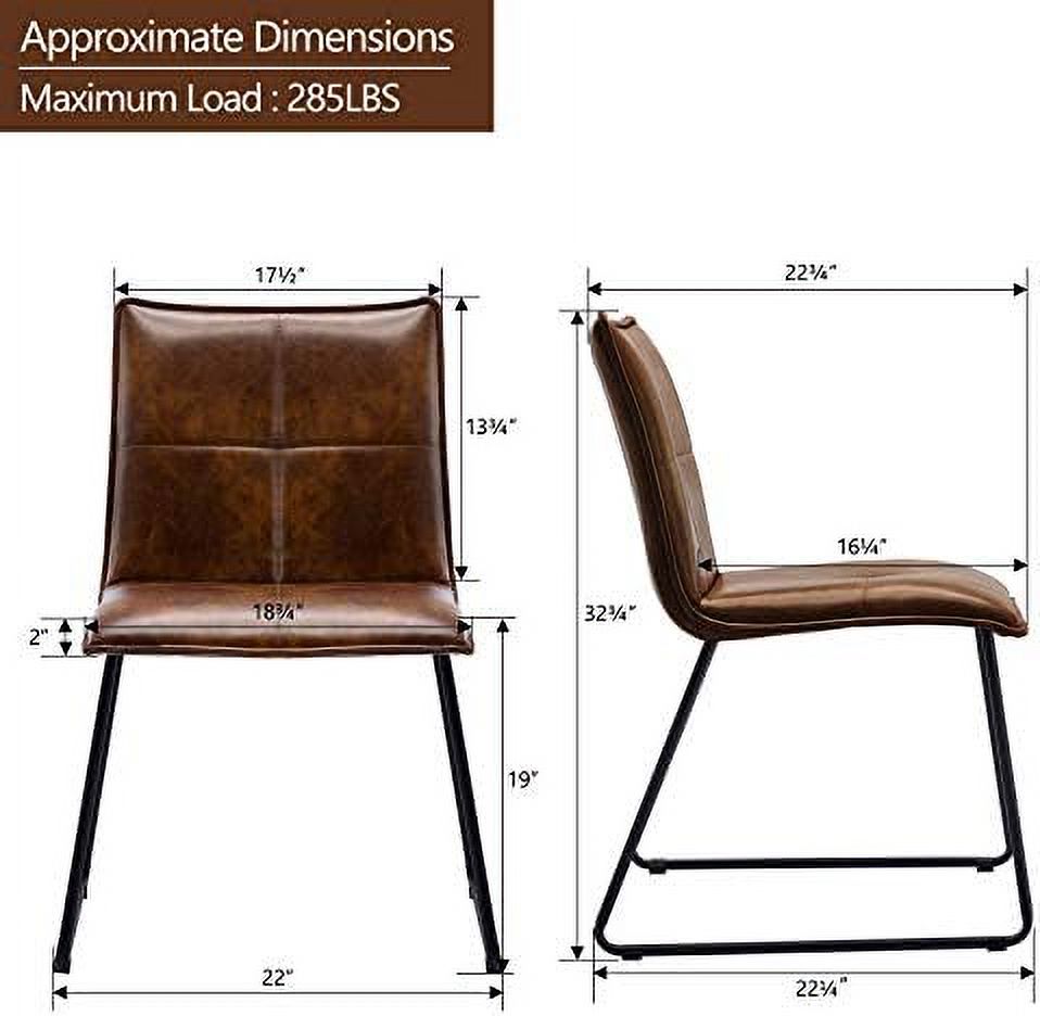 Faux Leather Dining Chairs with Metal Legs K557