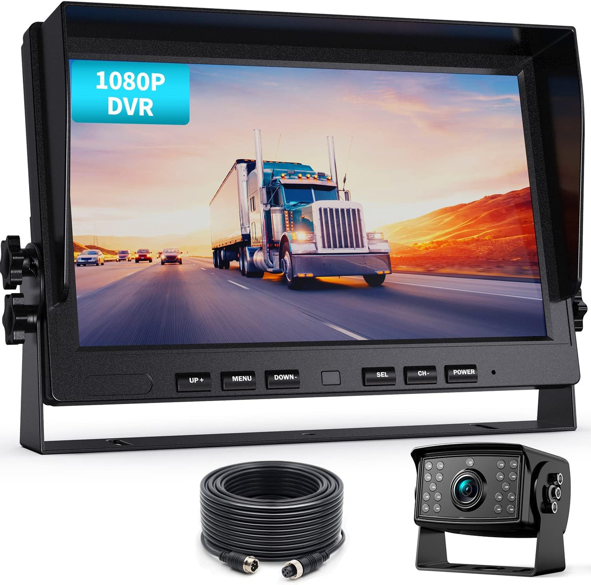 1080P Wired Backup Camera System with 7-inch HD Dual Split Screen Monitor A16247