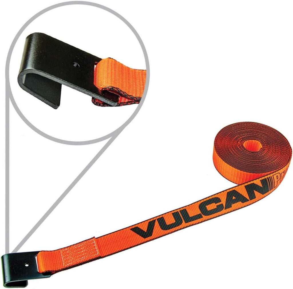 2 Inch x 27 Foot Winch Strap with Flat Hook, 4 Pack E404493