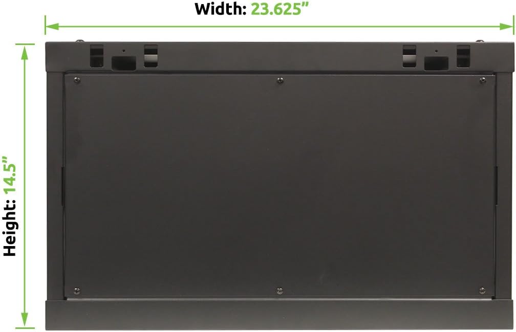 6U Wall Mount 19 Inch Server Cabinet Rack Enclosure Glass Door Lock U35949