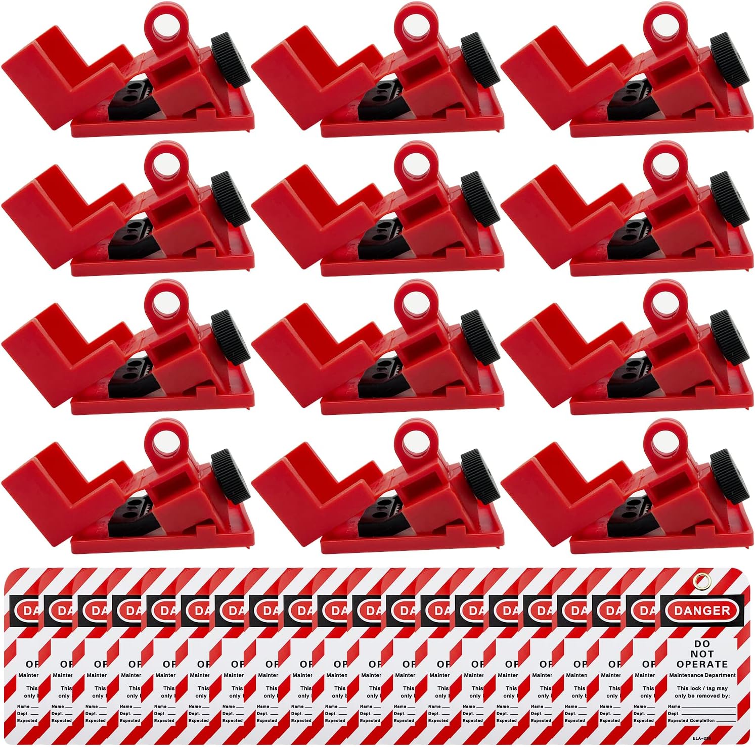 Circuit Breaker Lockout Device Lockout Tagout Kit 20 PCS Universal Electrical Loto Station Set Pack of 2 I76206