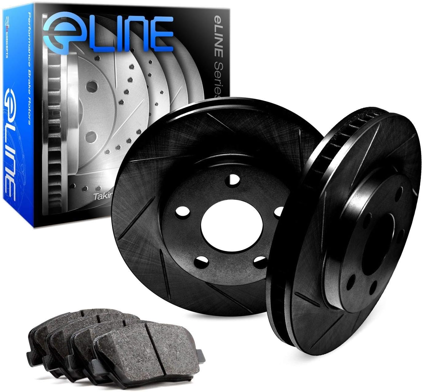 Slotted Brake Rotors & Semi-Met Brake Pads I17486