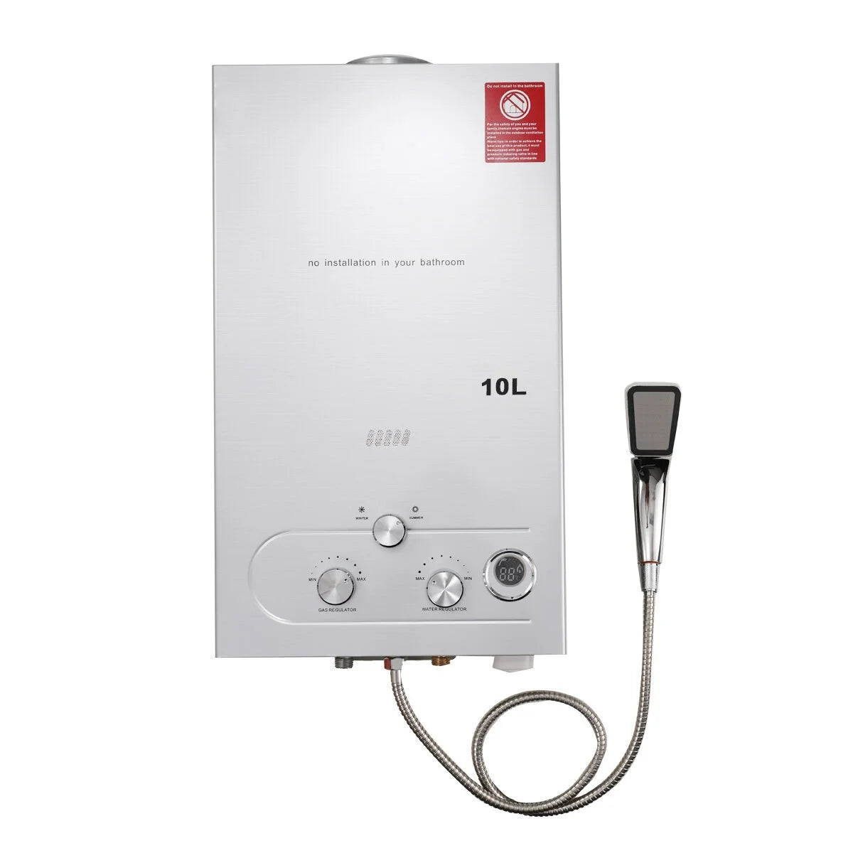 10L 20KW LPG Propane Instant Gas Water Heater with Shower Head Kit W453042