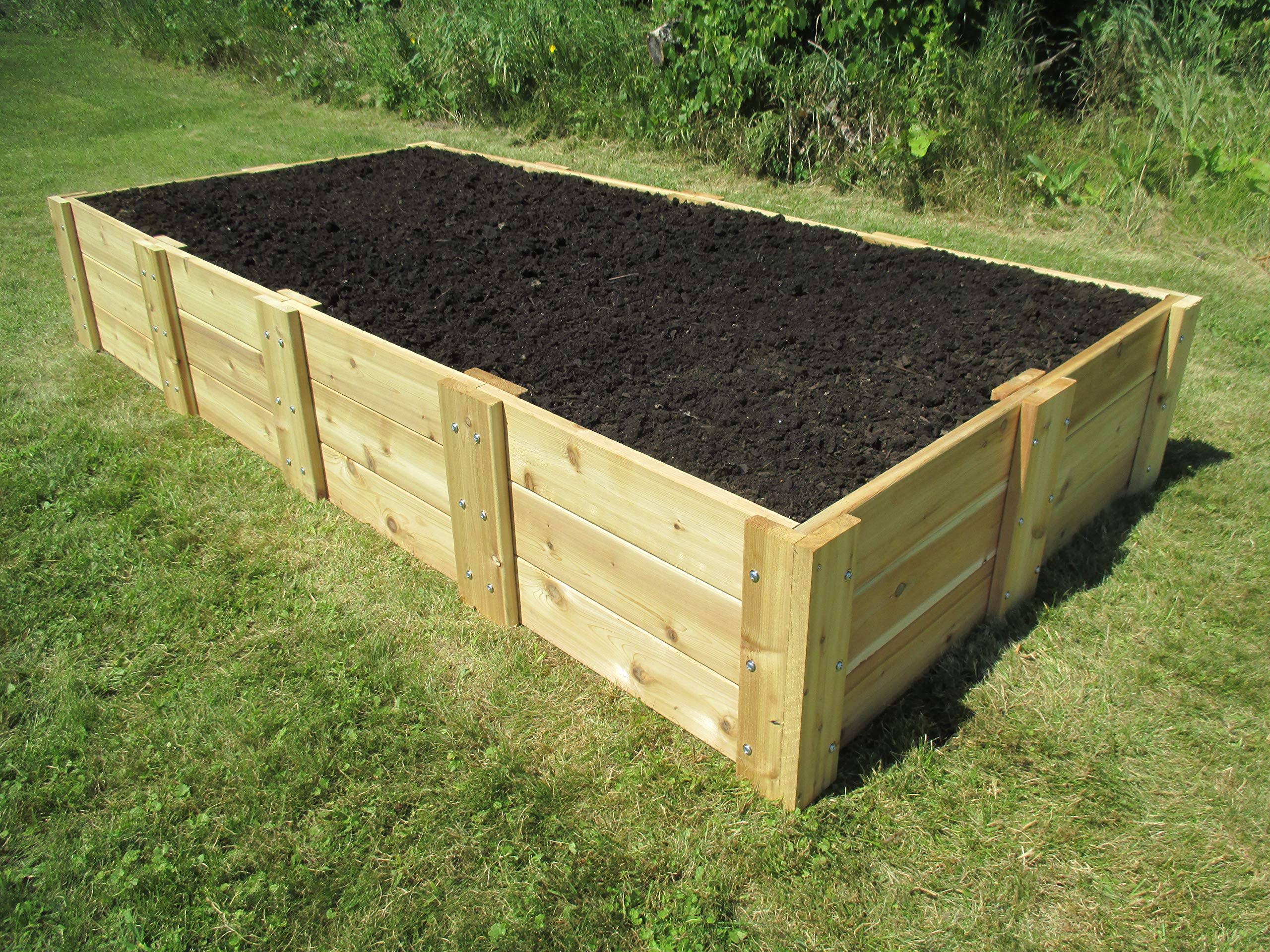 Cedar Raised Garden Bed 4 ft. x 8 ft. x 16.5 in. J5069