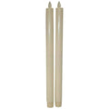 12x22 Ivory LED Wax Taper Candle with Timer (2 Pack) O34255
