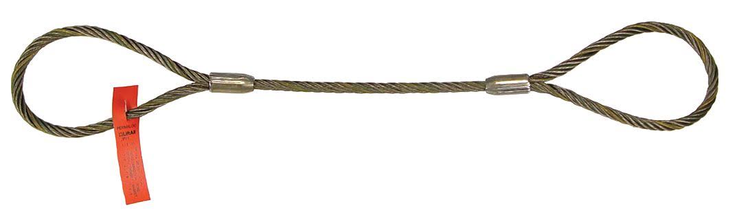 Wire Rope Sling, 18ft L, Vert Cap 11200 lb B841
