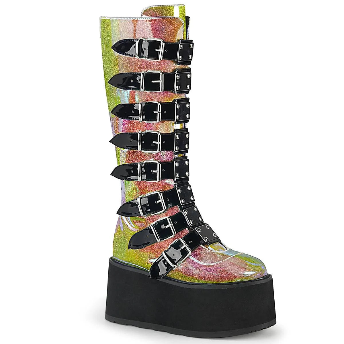 White Vegan Leather Boots Y7136