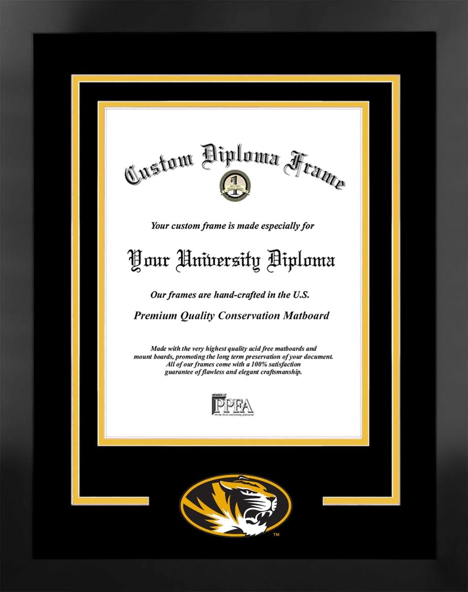 8.5 x 11 in. Black Frame Diploma A38599