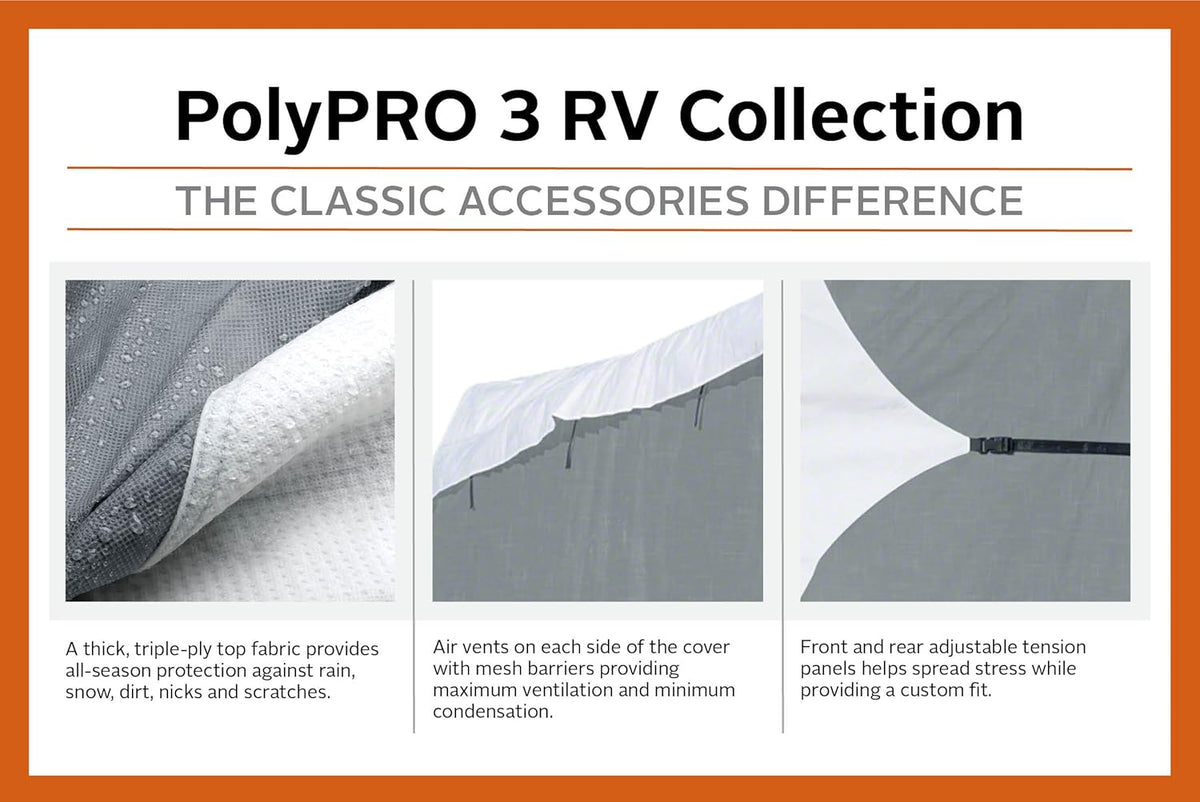 Pop-Up Camper Trailer Cover, Fits up to 8' 6 Trailers, Pack of 2 B44881
