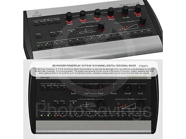 16-Channel Personal Digital Mixer with Closed-Back Headphones O457877