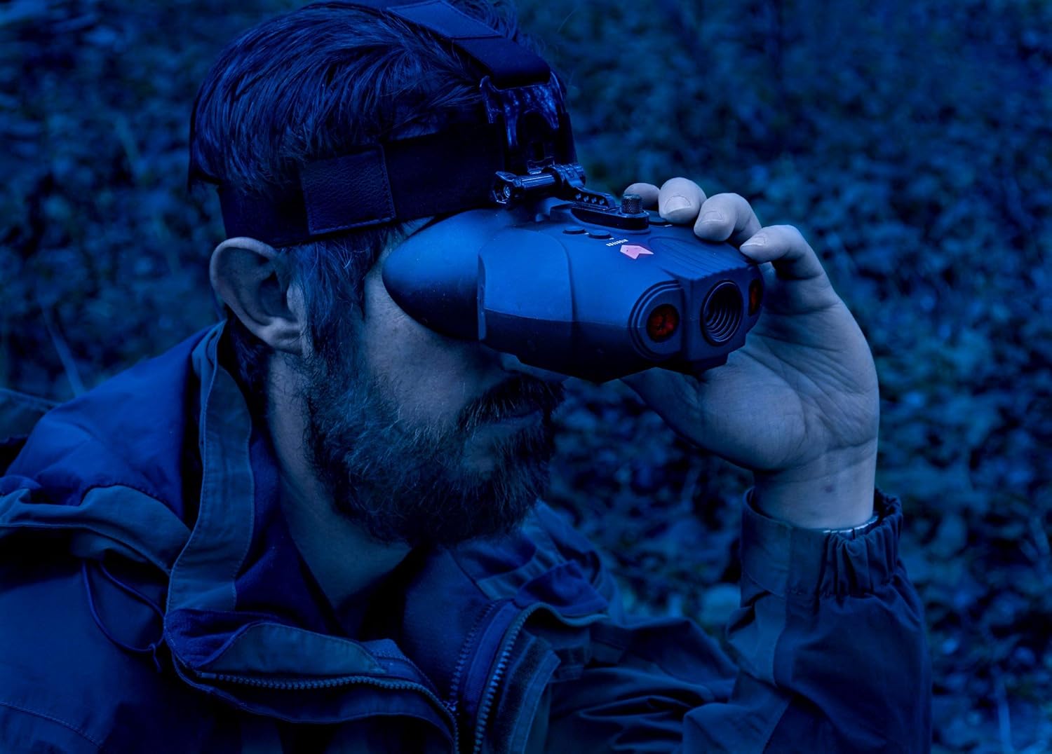 Night Vision Goggles Digital Infrared 1x Magnification 75yd Range Rechargeable Battery V866
