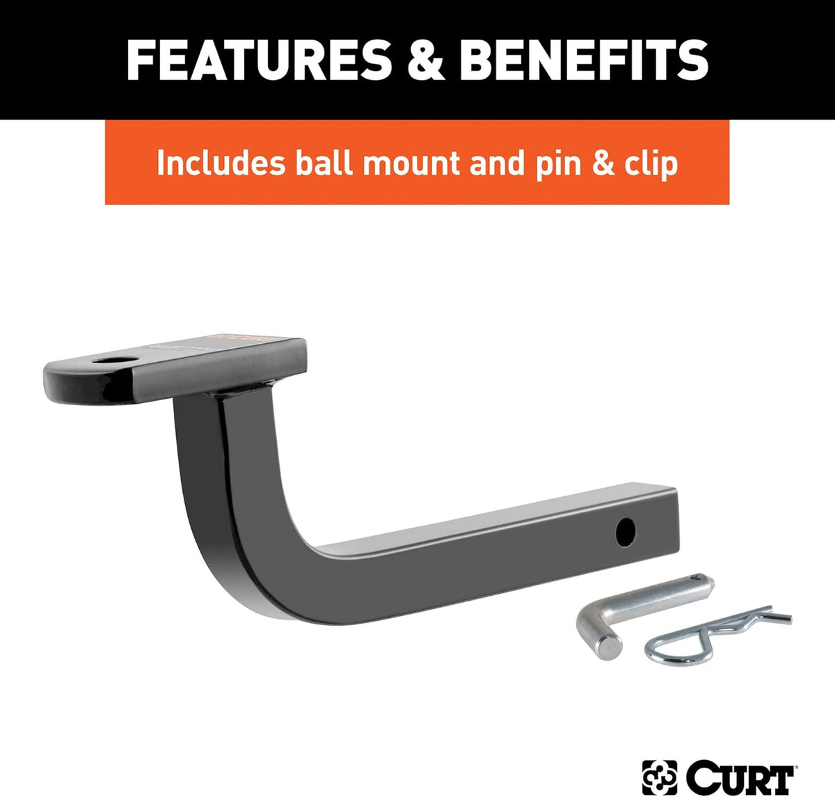 Class 2 Trailer Hitch with Ball Mount, 1-1/4-Inch Receiver H924