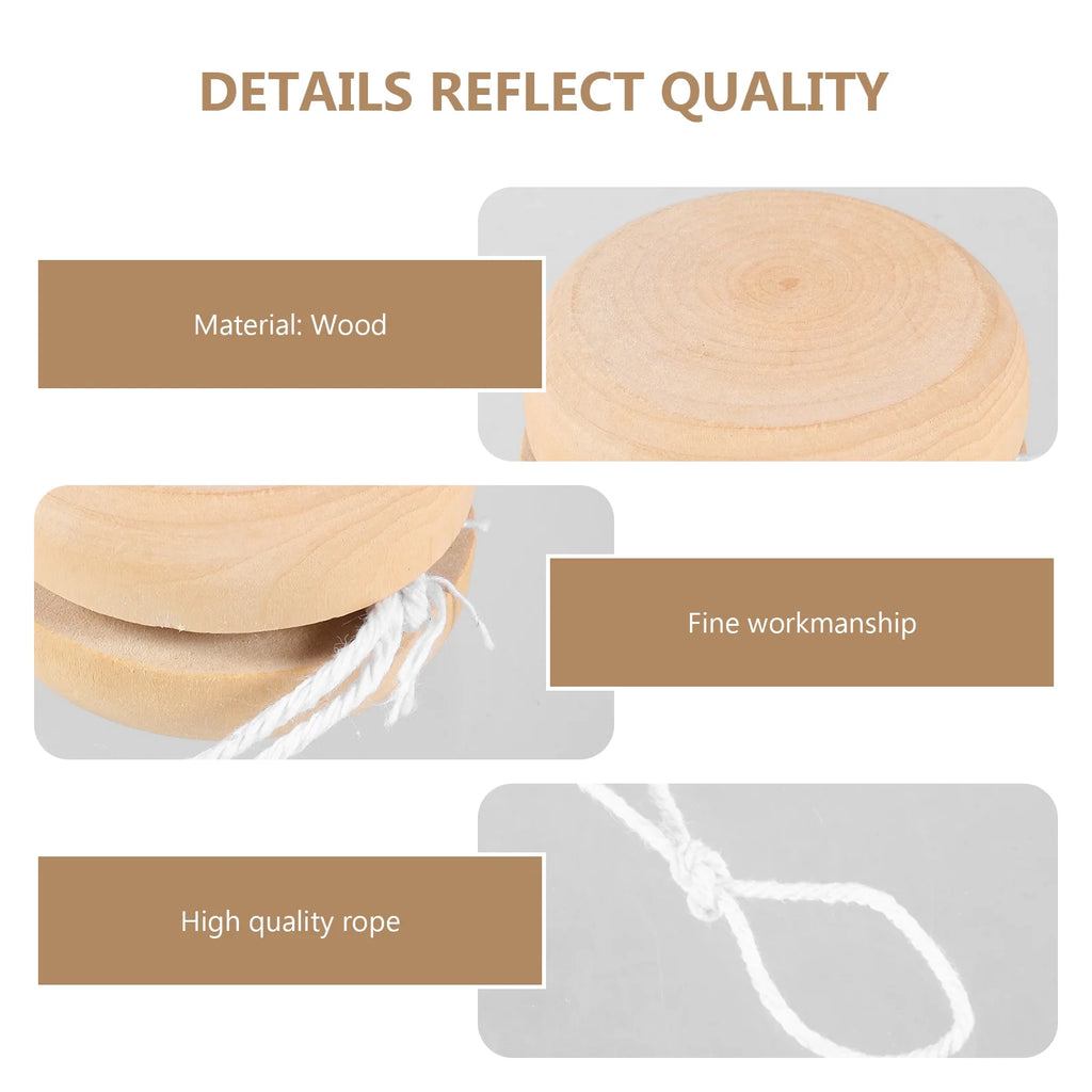 10 Pcs Unfinished Wood Yo-yo E895