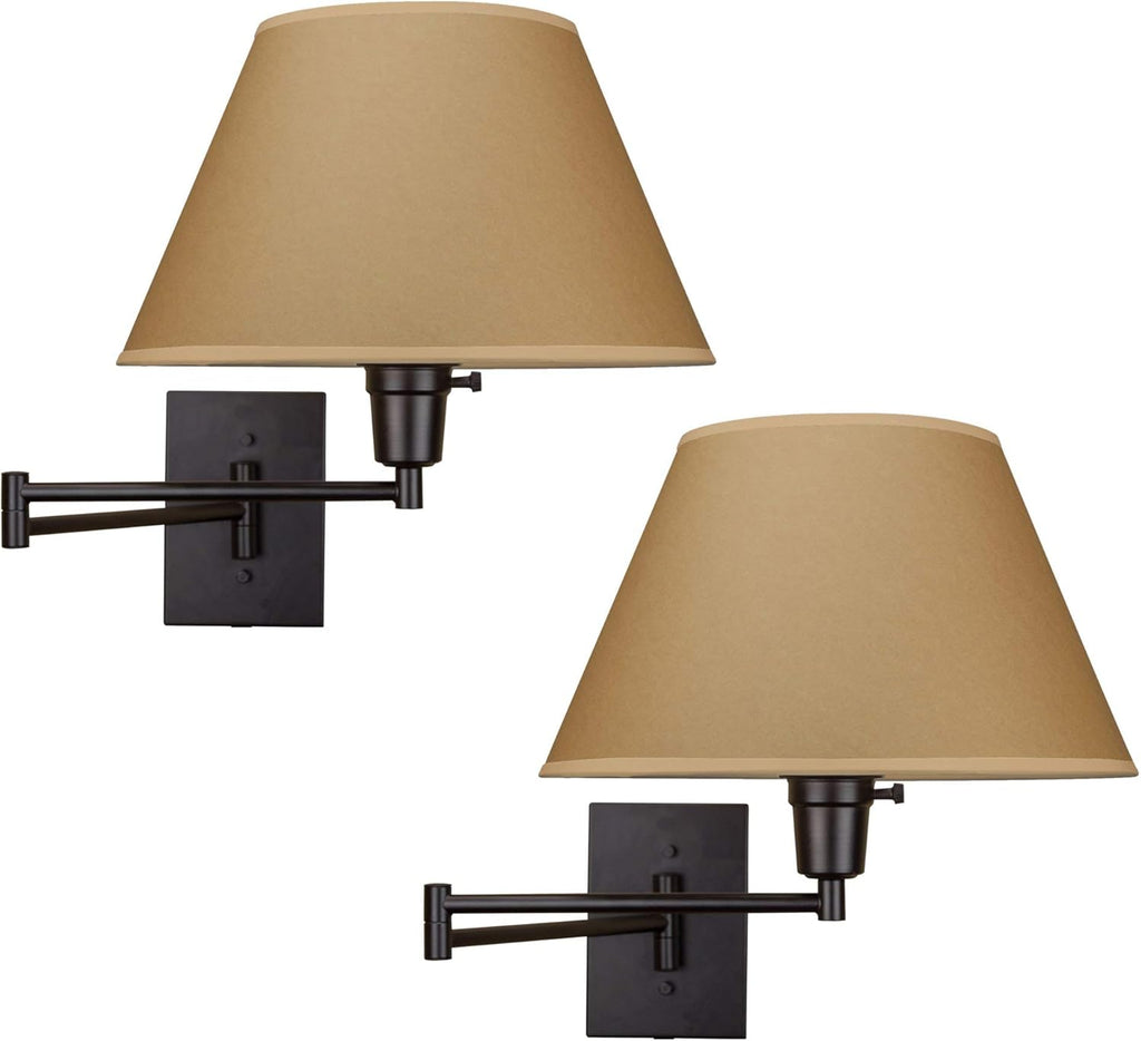 Black Swing Arm Wall Lamp with Opaque Paper Shade W56051