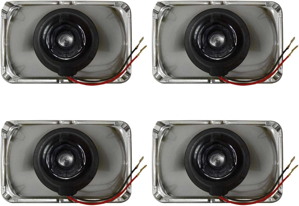 4x6 Rectangular Conversion Headlights Kit Sealed Beam Glass Lights with Halogen High/Low Bulbs 60/55w 9003/H4 Pack of 2 N52699