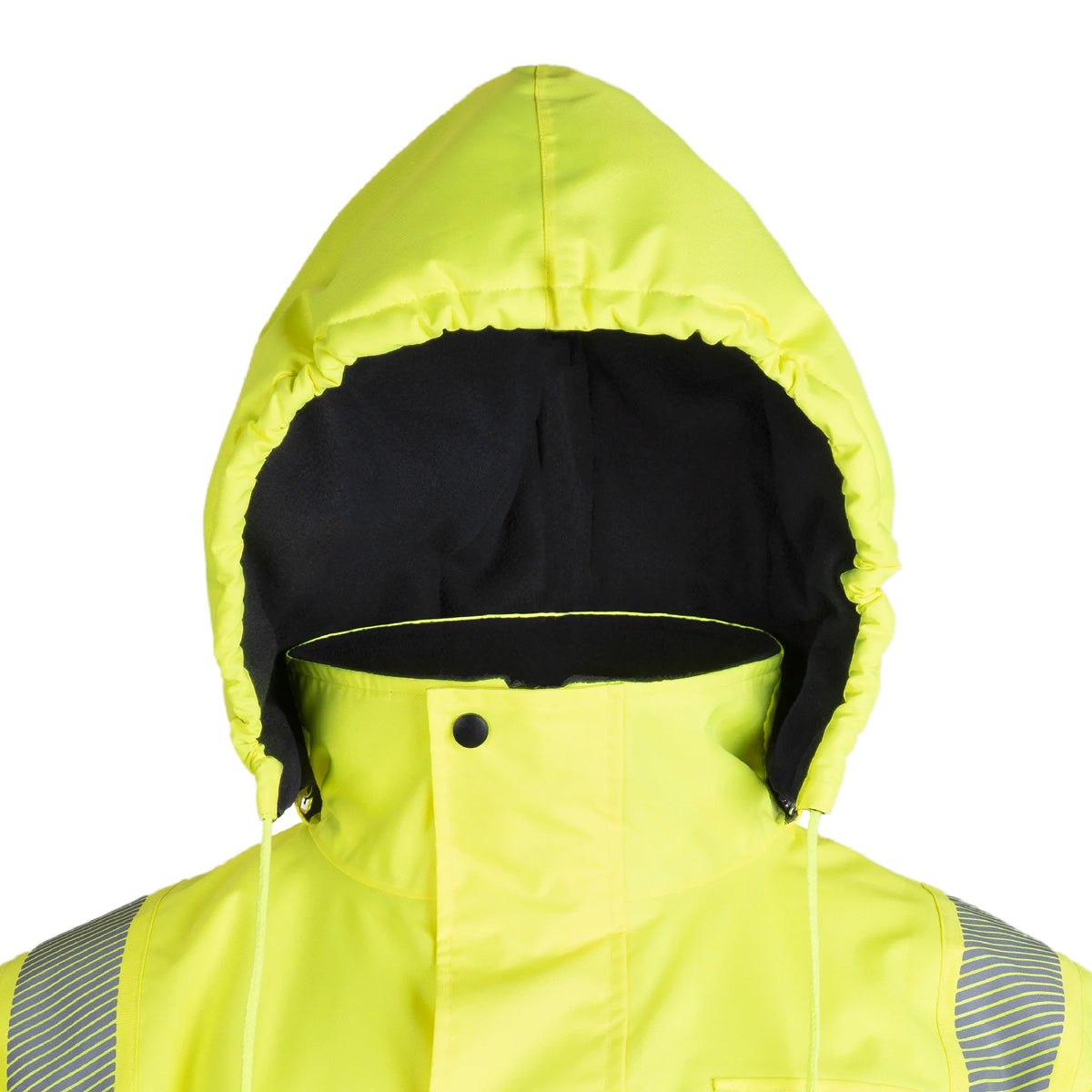 Hi-Vis Safety Jacket with Removable Hood, Yellow, XL F3486