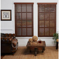 Dark Oak Cordless Faux Wood Blind 36.25 in. W x 64 in. L X429744