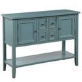 Dark Blue 4 Drawer Acacia Wood Buffet Table D6561