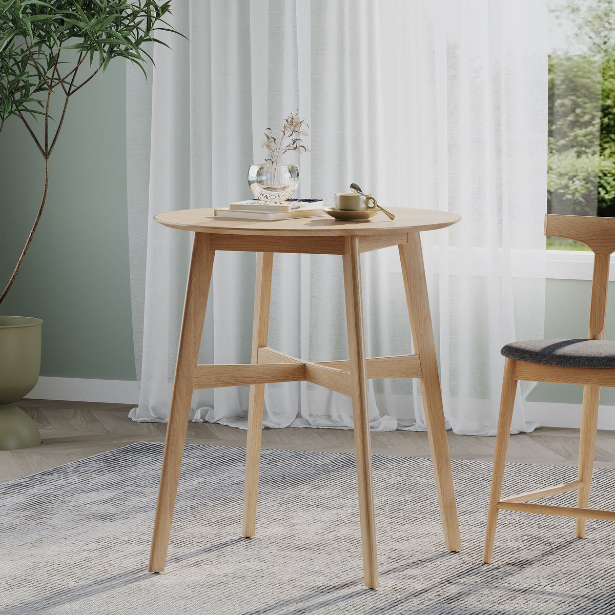 Oak Counter Height Dining Table X243