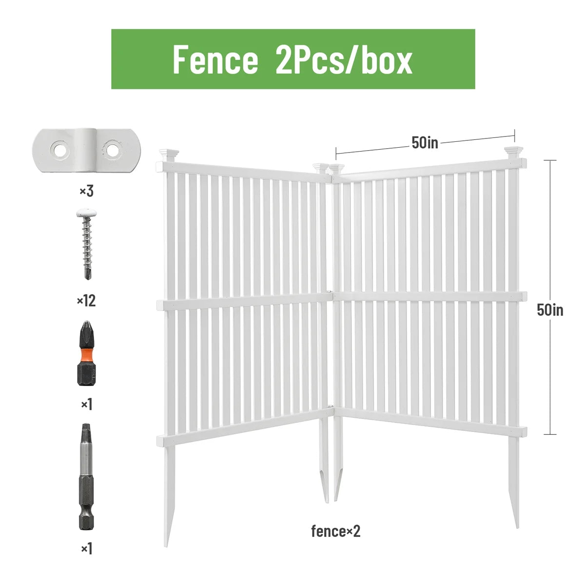 White Vinyl Outdoor Privacy Screen Panels Kit P461
