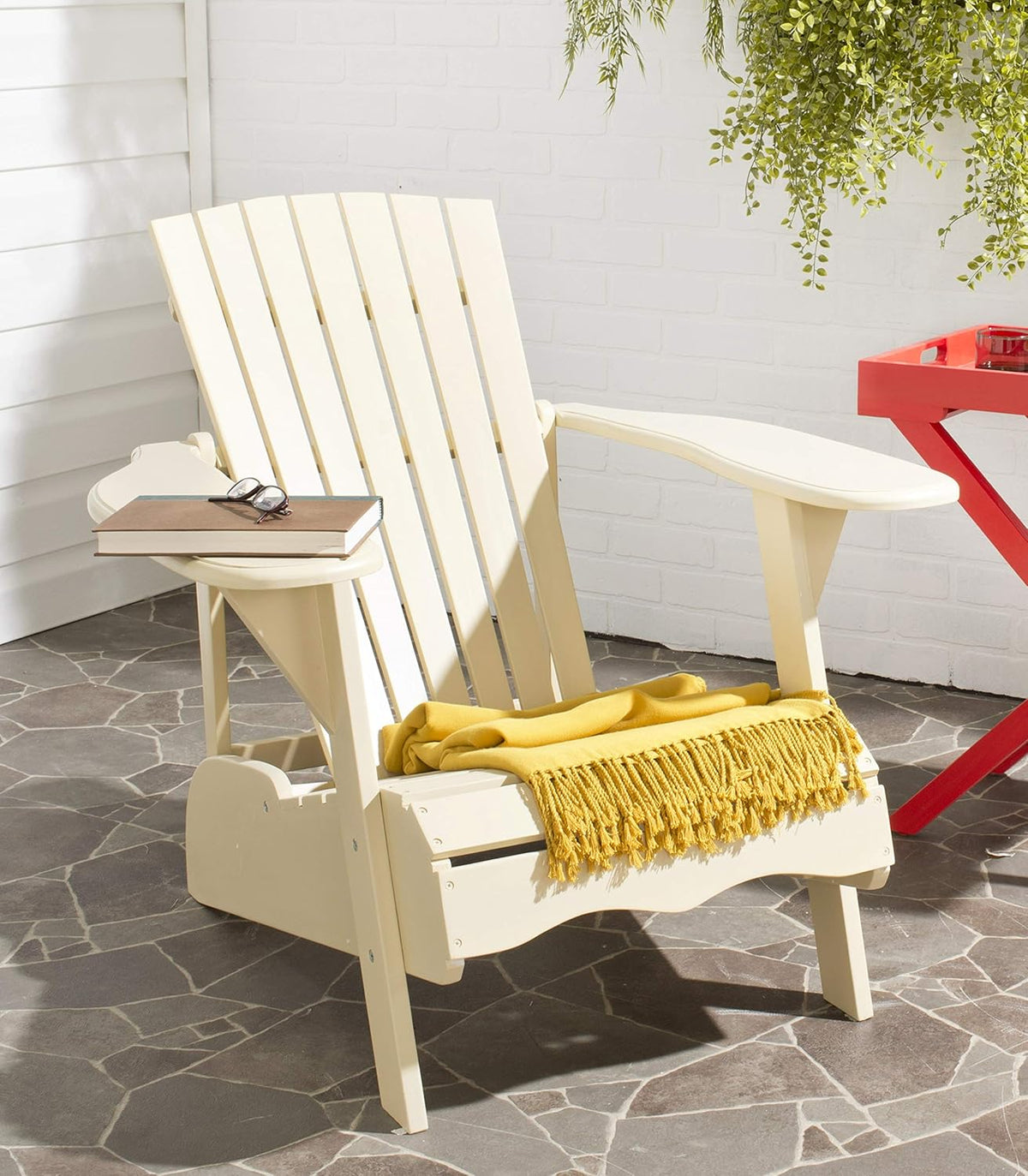 White Acacia Wood Adirondack Chair D3757