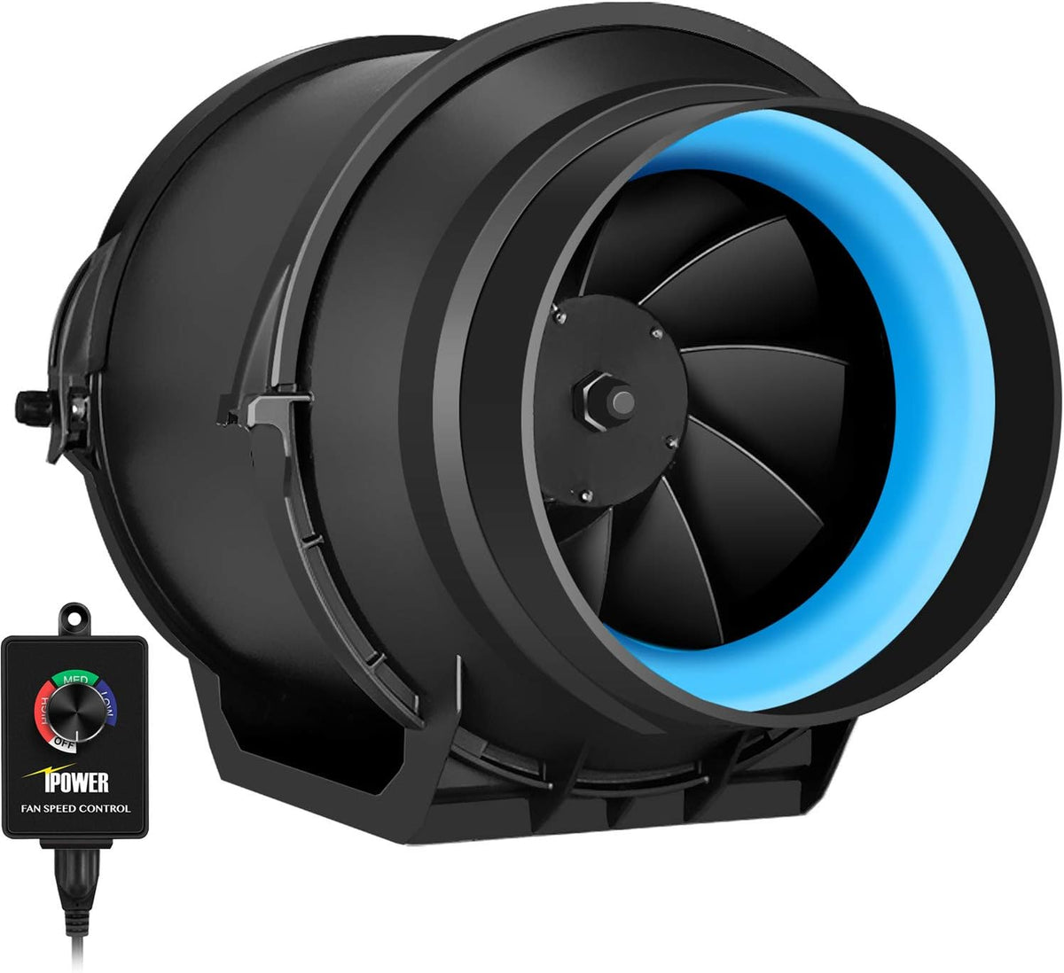 6 Inch 350 CFM Inline Carbon Filter with Fan Speed Controller and Temperature Humidity Monitor I9445