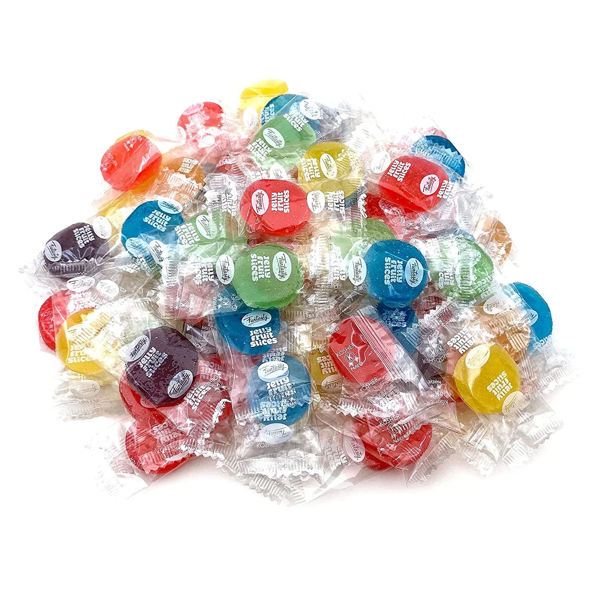 Assorted Jelly Fruit Disk Patties Candy, 5 Pound Box M840319