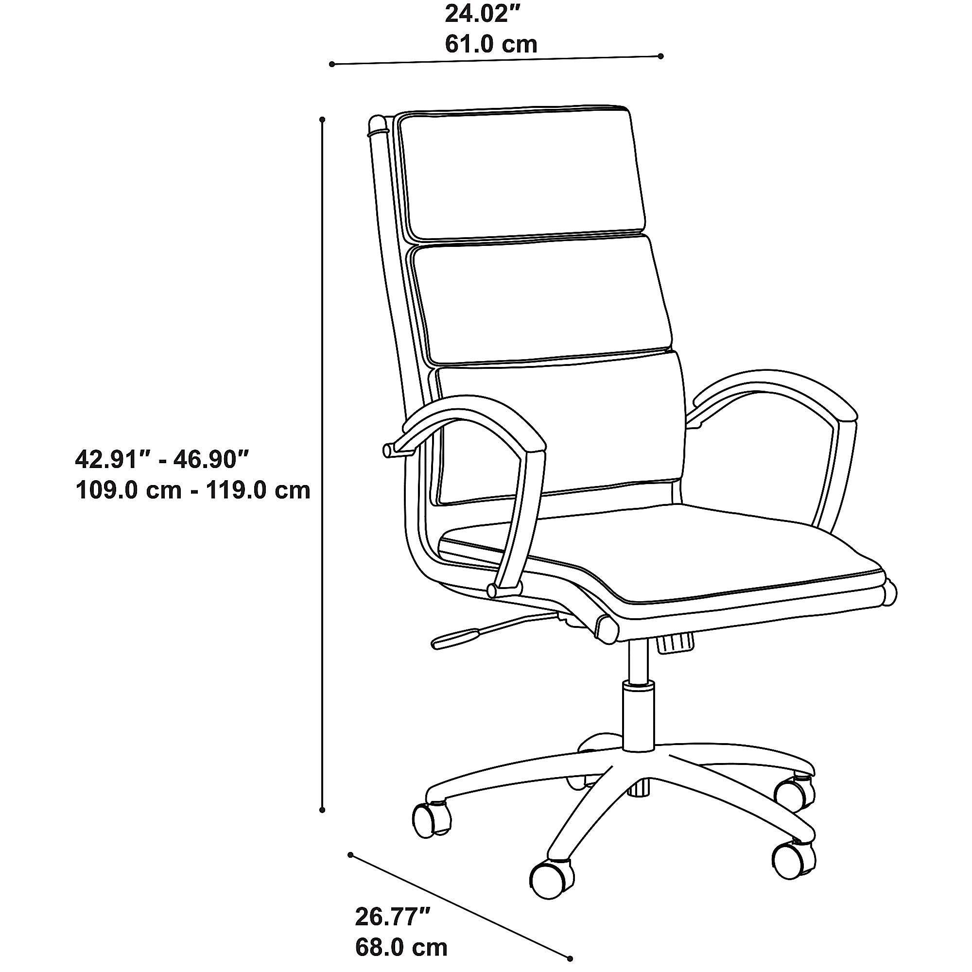 Light Gray Leather High Back Executive Office Chair E3385