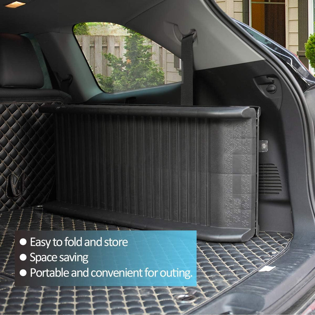 Heavy Duty Portable Folding Dog Ramp for SUV, Non-Slip Pet Stairs, Pack of 2 O194071