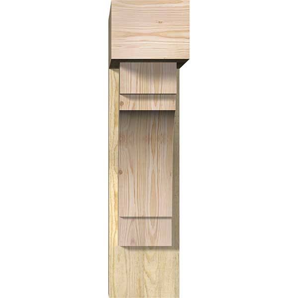 Rough Sawn Bracket with Offset Brace, Douglas Fir G6721
