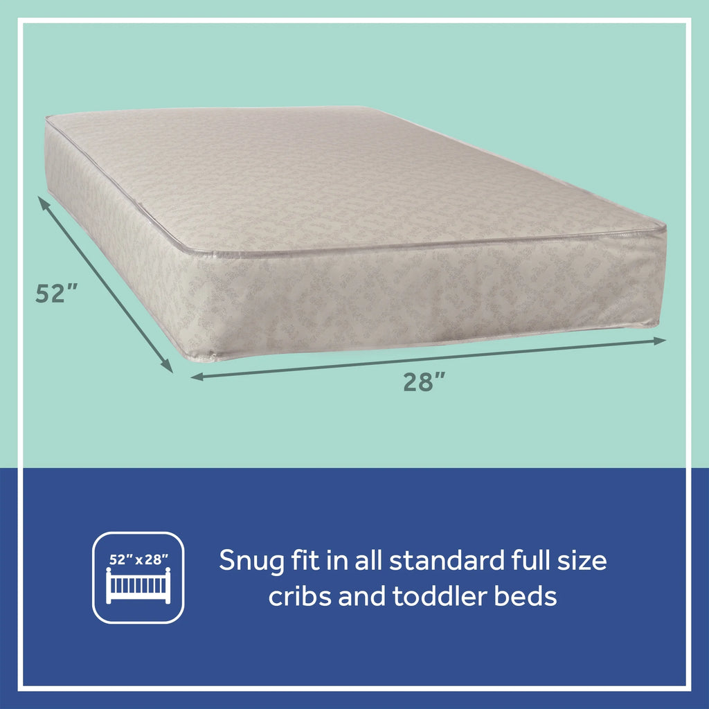 Gray Innerspring Crib and Toddler Mattress J796