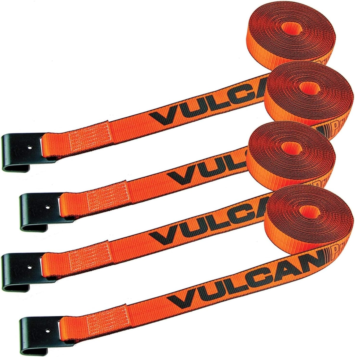 2 Inch x 27 Foot Winch Strap with Flat Hook, 4 Pack E404493