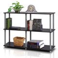 3-Tier Double Size Storage Display Rack in Black/Gray B2882