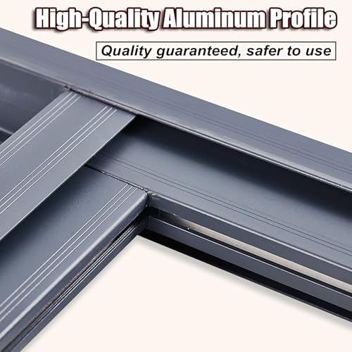 Small Horizontal Transom Sliding Door Windows, Double Slide Aluminum Alloy Frame Window, L 40cm~W 40cm F6882