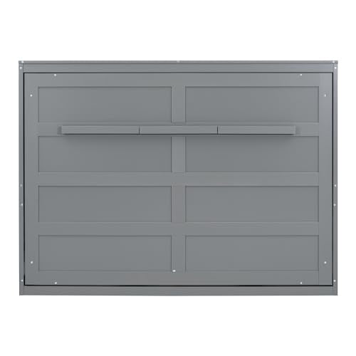 Gray Queen Solid Wood Murphy Cabinet Bed J7874