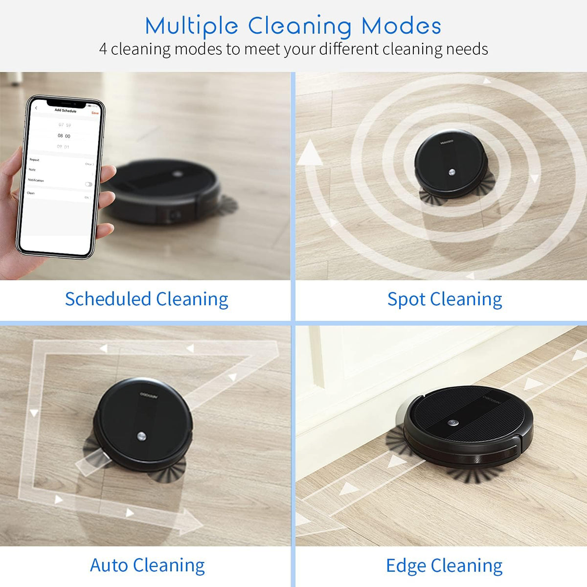 Robot Vacuum Cleaner, 2600Pa Suction, WiFi Connected, Self Charging T610