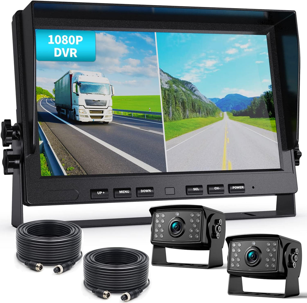 1080P Wired Backup Camera System with 7-inch HD Dual Split Screen Monitor A16247