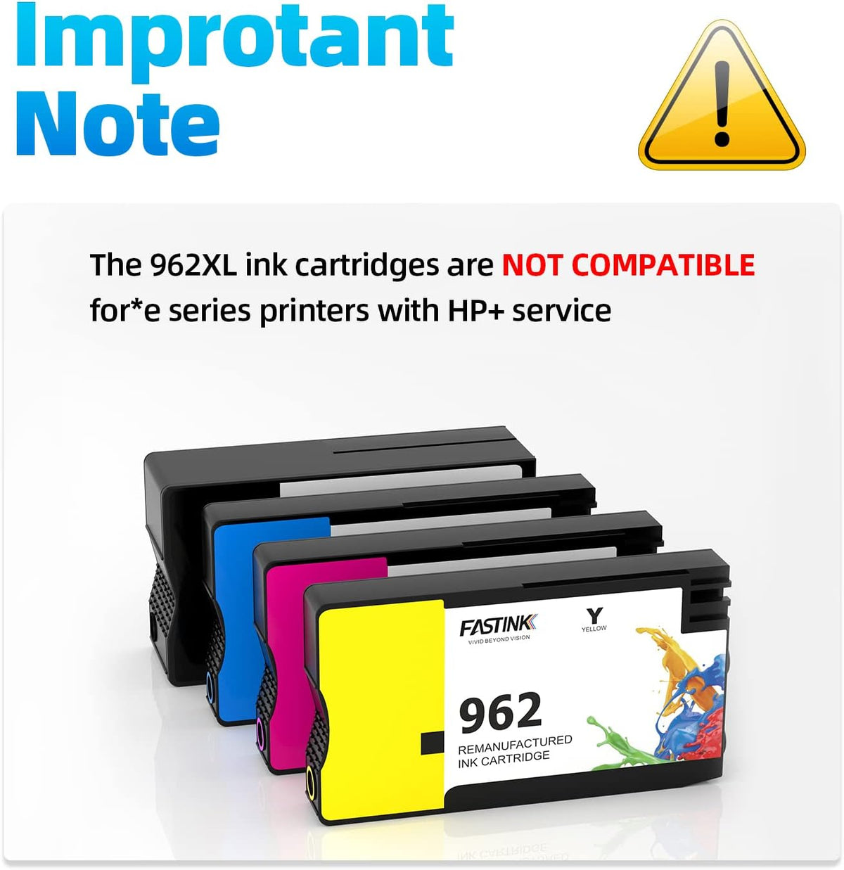 HP 962XL Ink Cartridges Combo Pack Black C/M/Y Pack of 2 S603460