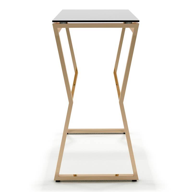 Black Glass Top Console Table N137113