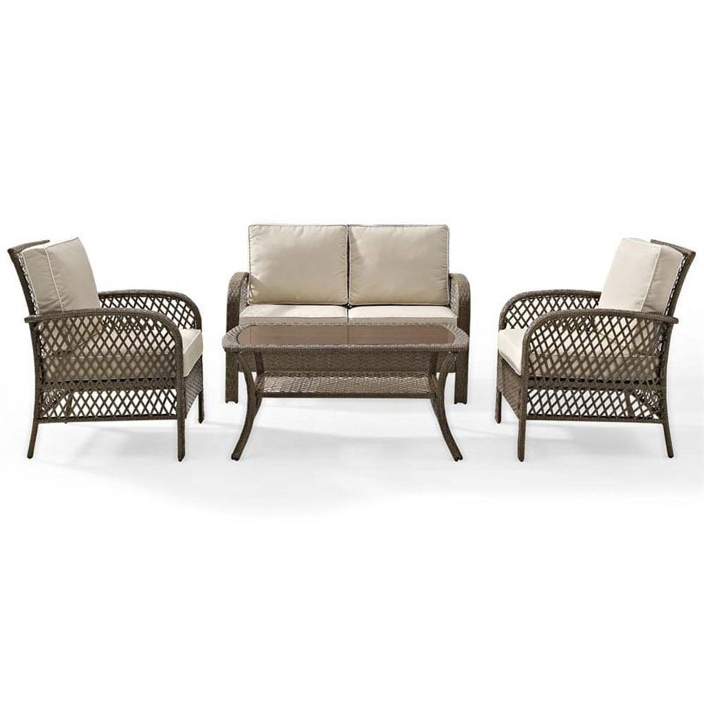 4 Piece Wicker Patio Sofa Set A626