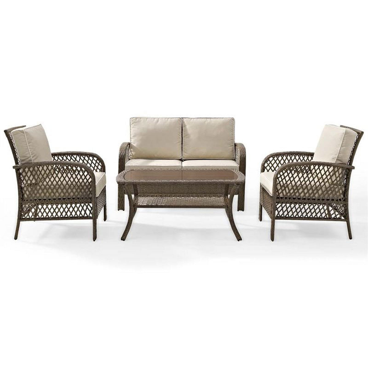 4 Piece Wicker Patio Sofa Set A626
