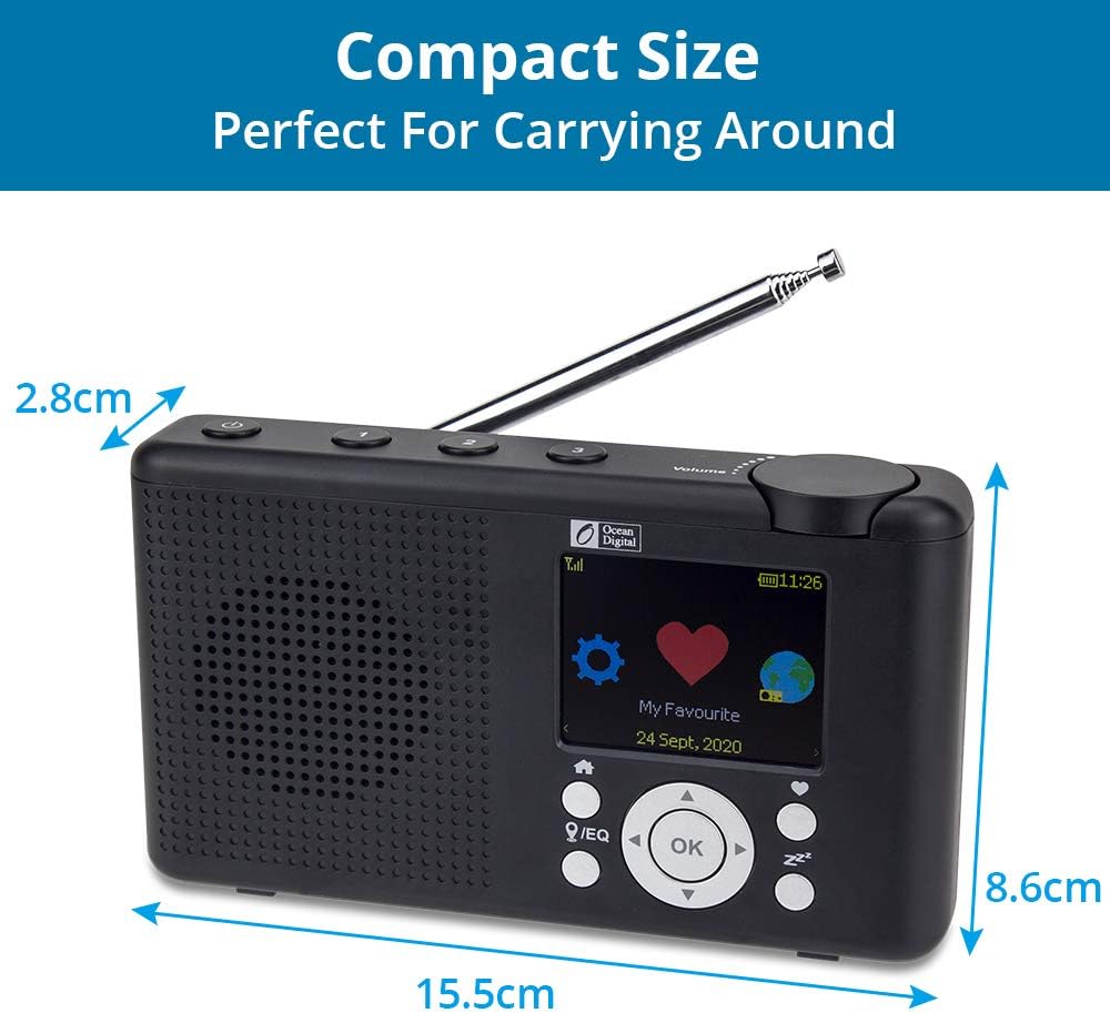 Pack of 2 Portable Wi-Fi Internet Radio with Bluetooth Y29795